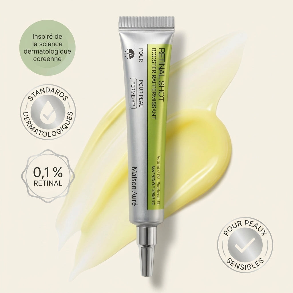 Retinal Shot Maison Auré — booster raffermissant 0,1 % rétinal, pour peaux sensibles