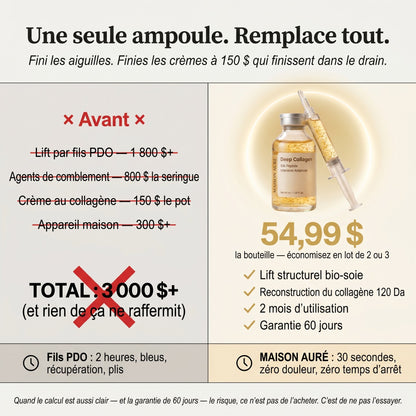 Une seule ampoule à 54,99 $, garantie 60 jours