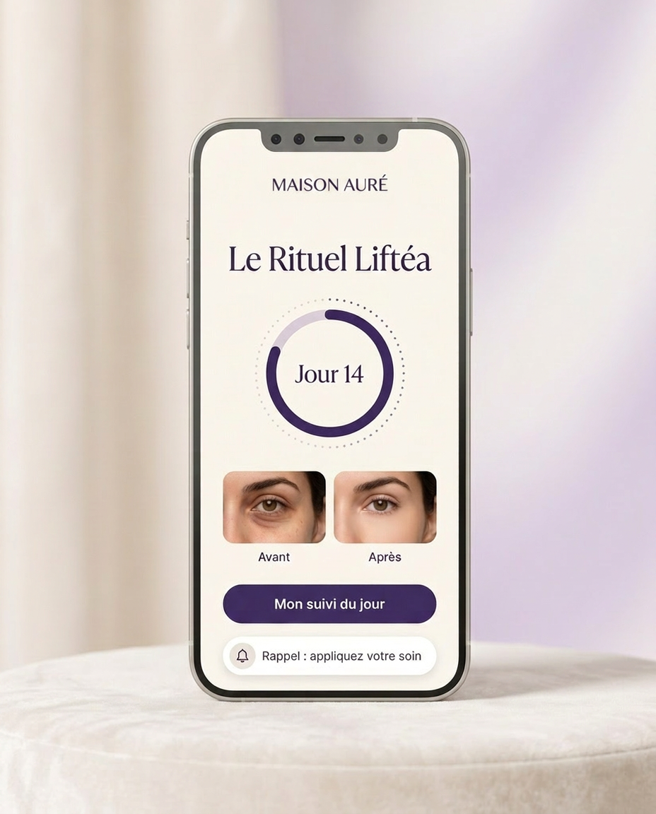 App Le Rituel Liftéa — suivi photo et rappels de soin