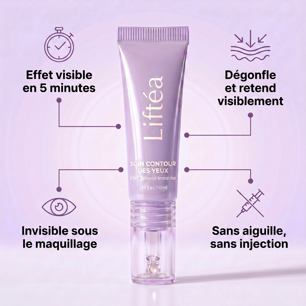 Effet visible en 5 minutes, dégonfle et retend visiblement, invisible sous le maquillage, sans aiguille