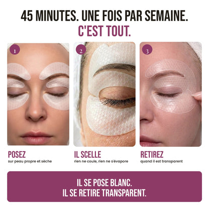 45 minutes une fois par semaine : posez, il scelle, retirez