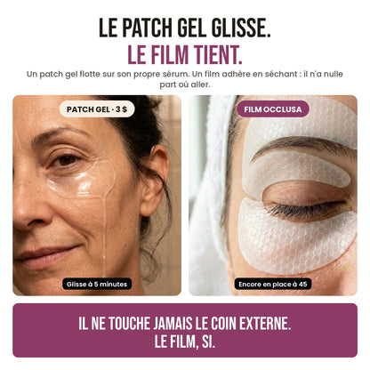 Le patch gel glisse, le film tient