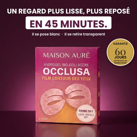 Occlusa Film Contour des Yeux Maison Auré : un regard plus lisse, plus reposé en 45 minutes — garantie 60 jours
